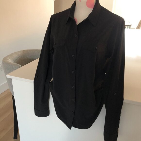 Eddie Bauer Departure 2.0 Classic Fit Casual Lg Sleeve Shirt UPF 50+ Navy Sz M - Picture 3 of 11